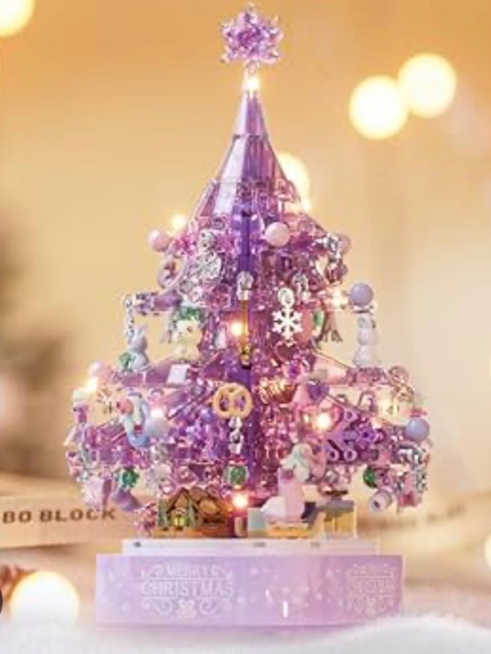Crystal Christmas Tree Music Box Building Kit (Lights up)